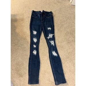 Dark blue Hollister skinny jeans size 0short